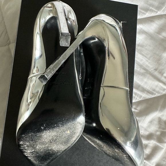 YSL silver patent leather heels - Picture 6 of 7